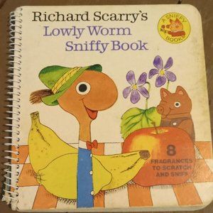 VINTAGE! 1978 Richard Scarry's Lowly Worm Sniffy Book